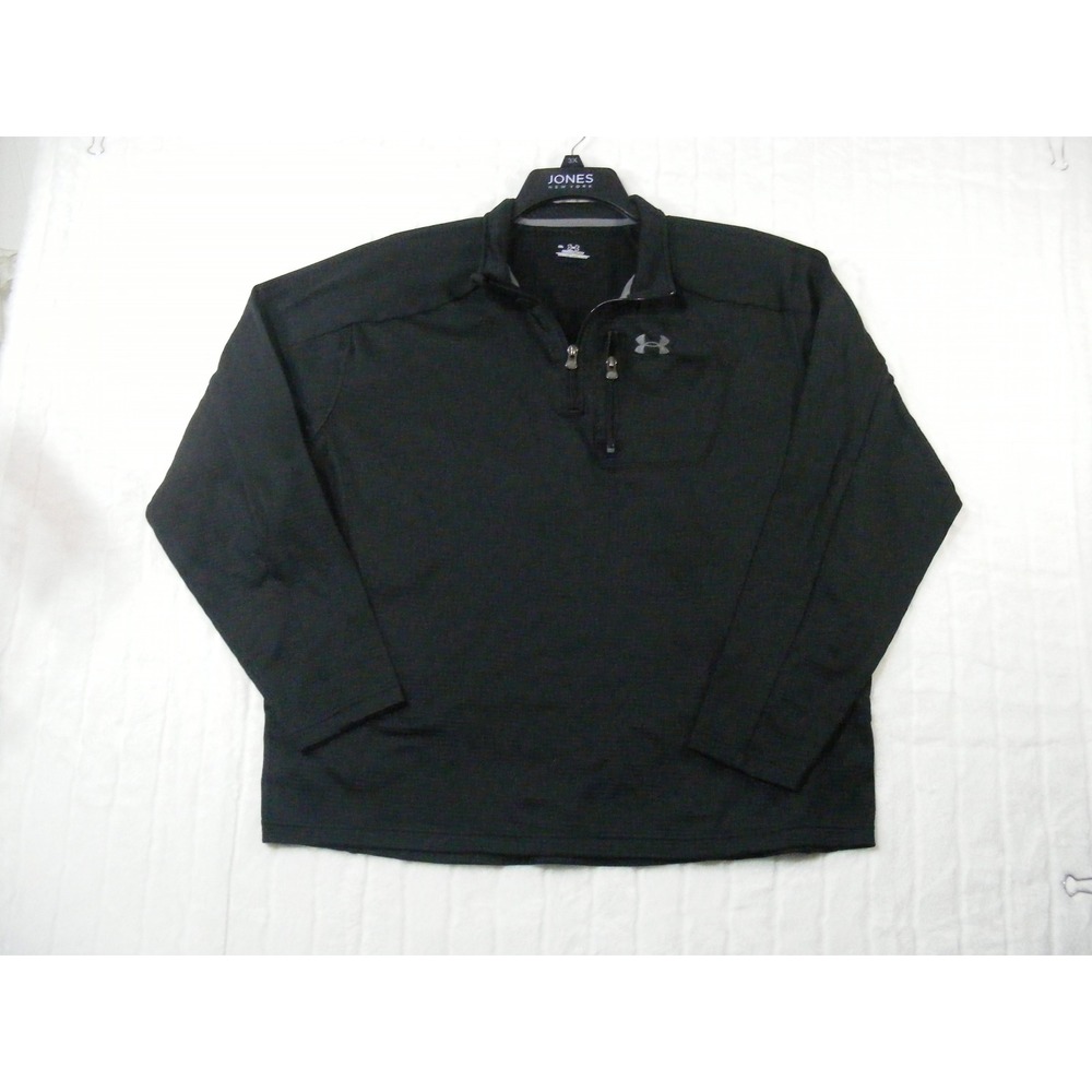 Under Armour ColdGear Pullover Mens XL Black Excellent 1/4 Zip Chest Pocket